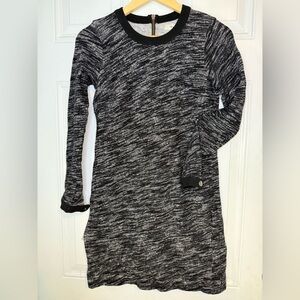 Madewell Black and Gray Cuffed Sleeve Sweater Dress